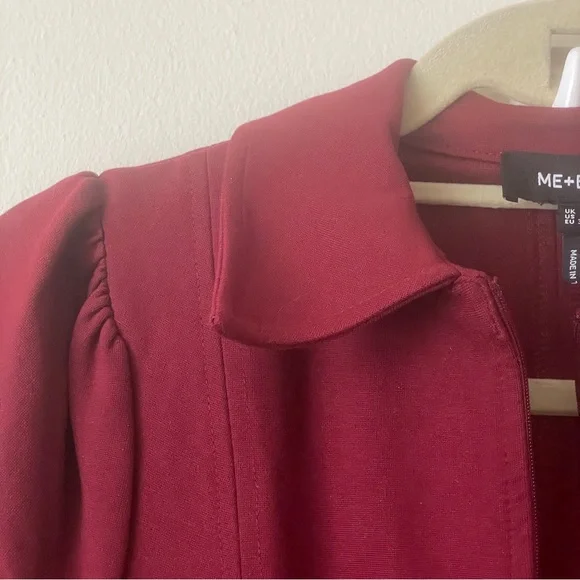 ME+EM Travel Tailoring Zip Front nursing Midi Maxi Dress Ponte Jersey career red - Picture 13 of 13